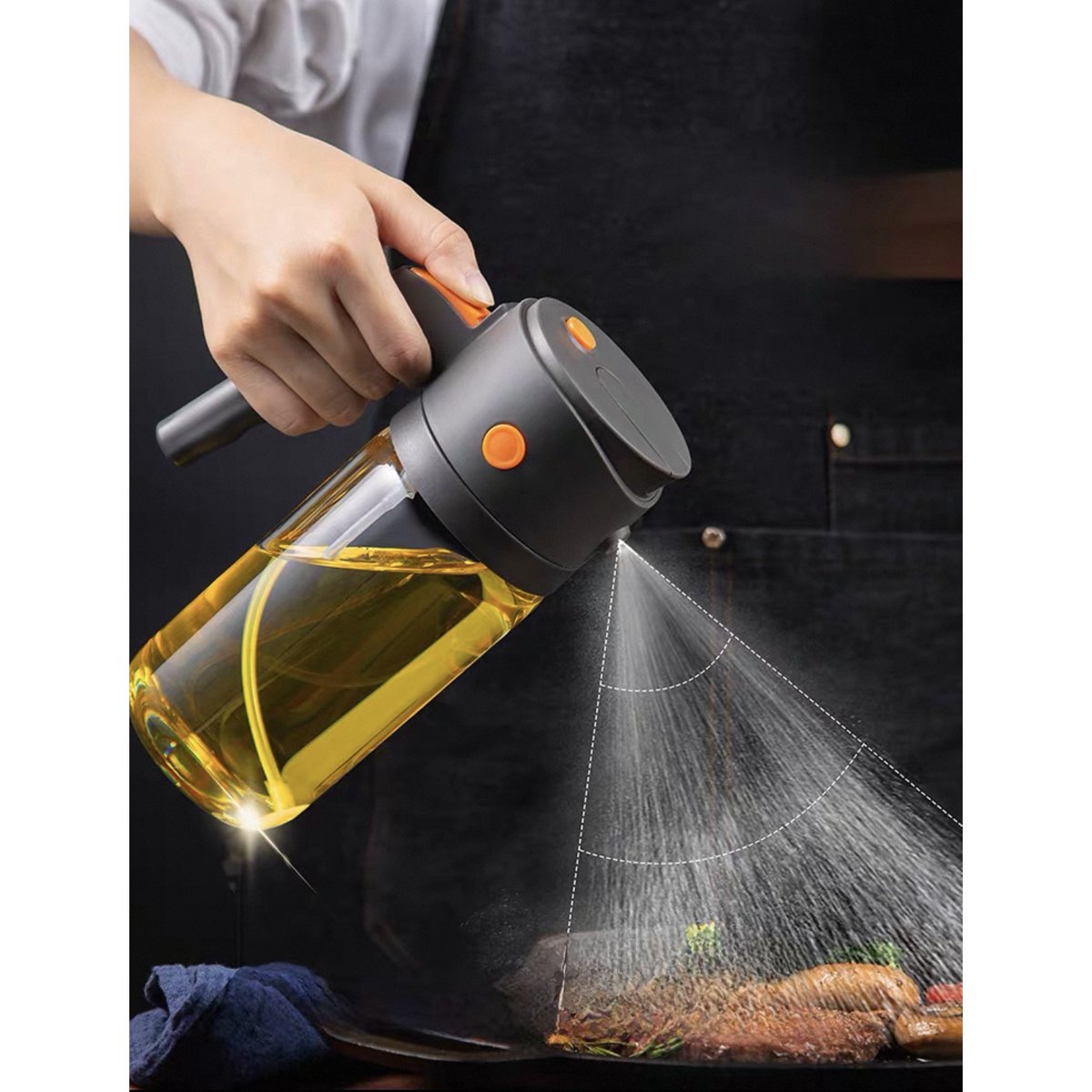NEWAIR 2-in-1 Spray & Pour Oil Bottle, Glass